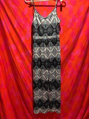 Geometric design pants romper - Medium
